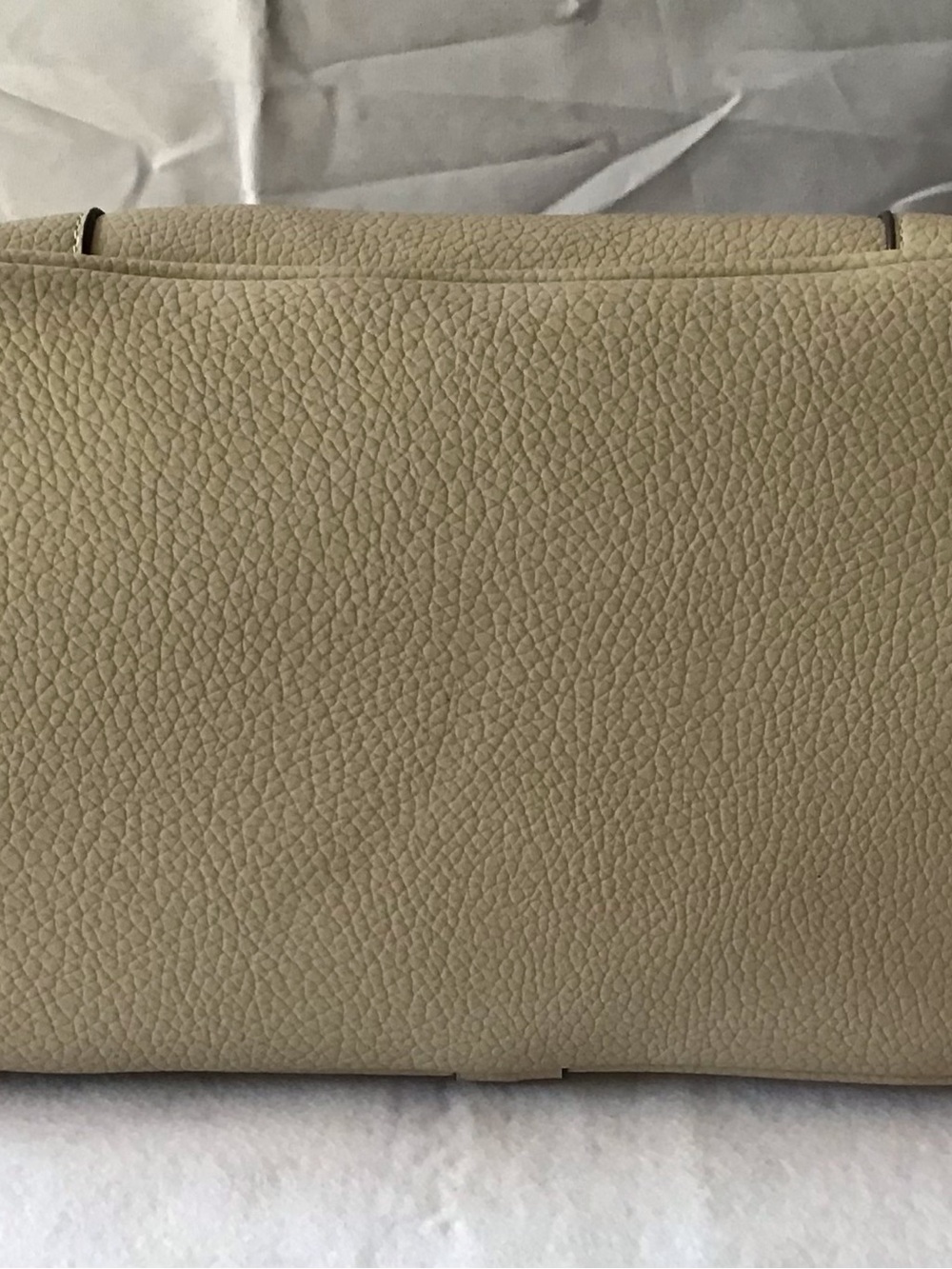 Steve Madden Beige Pebble Leather Shoulder Tote with Gold Hardware - Picture 8 of 10